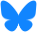 Blue butterfly logo