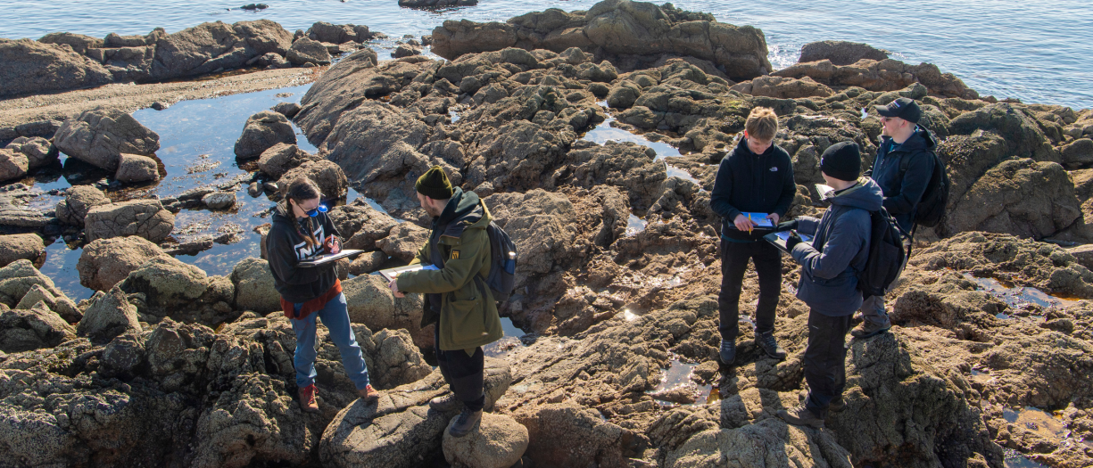 Students on a field trip in Ardrossan