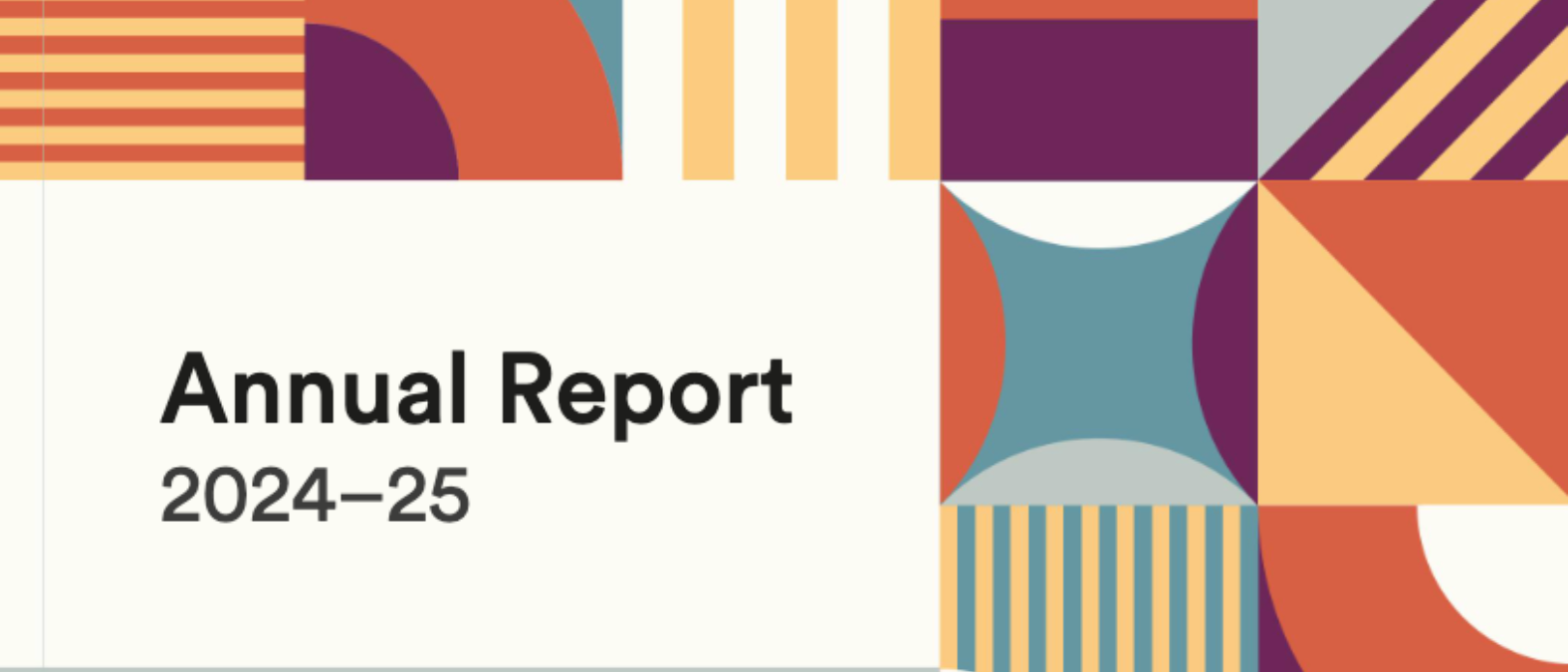 Annual Report 2024-25 colourful cover design