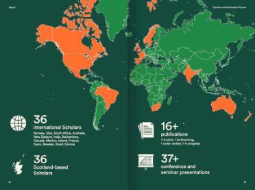 A map of the world showing the different countries where the EARTH Scholars have come from in highlight