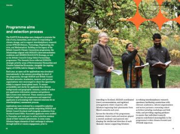 A spread of pages from the EARTH Impact Portfolio